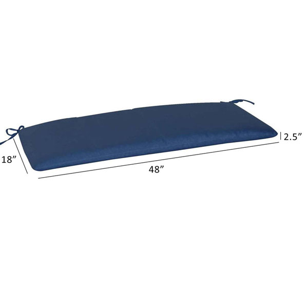 4' Bench Cushion with Knife Edges - 48" x 18" x 2.5" - Image 2